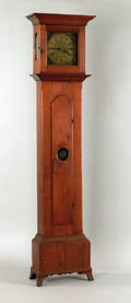 Lancaster Pennsylvania Queen Anne walnut tall case clock ca 1755