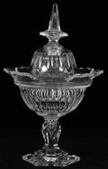 WATERFORD CRYSTAL COVERED COMPOTE 19TH C