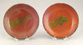 Two Pennsylvania redware pie plates 19th c