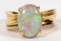 18 KT YELLOW GOLD  565 CT OPAL RING SIZE 9