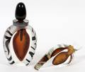 CORREIA GLASS PERFUME BOTTLES TWO