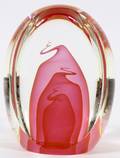 MICHAEL OKEEFE STUDIO GLASS PAPERWEIGHT 1987