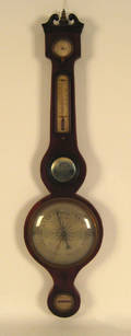 English mahogany banjo barometer early 19th c