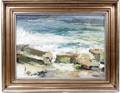081197 JACK APLALE OIL ON CANVAS 21x26 SEASCAPE