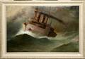 081179 HYNEK KOTT OIL ON CANVAS STEAMSHIP IN STORM