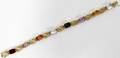081174 18KT GOLD  MULTI COLORED GEMSTONE BRACELET