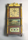 Rare late Federal triple decker mantle clock by Dyer