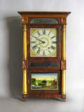 Empire mahogany mantle clock by Jeromes  Darrow