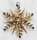 071157 GOLD DIAMOND  SAPPHIRE PENDANTBROOCH
