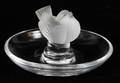 LALIQUE PINSON CLEAR  FROSTED GLASS CENDRIER