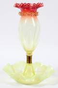 ENGLISH OPALESCENT GLASS EPERGNE LATE 19TH C