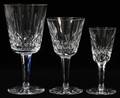 WATERFORD LISMORE CRYSTAL STEMWARE 32 PIECES