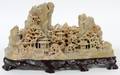 CHINESE CARVED SOAPSTONE VILLAGE