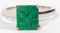 284CT NATURAL EMERALD SOLITAIRE  14KT GOLD RING