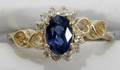 090199 92 CT SAPPHIRE DIAMOND  14K GOLD RING