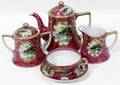 090188 NIPPON PORCELAIN TEA POT CREAMER SUGAR CUPS