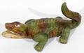 081222 MAJOLICA POTTERY FIGURE OF AN ALLIGATOR