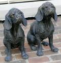 072174 BRONZE GARDEN SCULPTURES PUPPIES C19501980