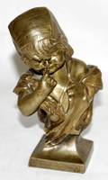 072149 JUAN CLARA MINIATURE BRONZE BUST OF A GIRL