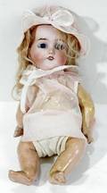 071201 GERMAN BISQUE  COMPOSITION DOLL H 12