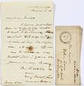 MARTIN VAN BUREN HAND WRITTEN  SIGNED LETTER