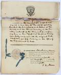 STATE JOHN QUINCY ADAMS SIGNED LAND GRANT DOCUMENT