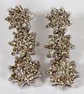 14KT WHITE GOLD  DIAMOND EARRINGS PAIR