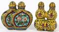 CHINESE CLOISONN DOUBLE SNUFF BOTTLES TWO