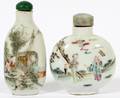 CHINESE PORCELAIN SNUFF BOTTLES TWO