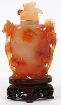 CHINESE AGATE SNUFF BOTTLE 19TH C