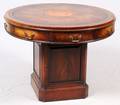 ENGLISH STYLE MAHOGANY DRUM TABLE MID 20TH C