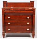 AMERICAN EMPIRE MAHOGANY CHEST OF DRAWERS C1850
