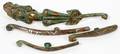 CHINESE ANTIQUE BRONZE BUCKLES FOUR PIECES