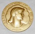 090268 NY GOLD PLATED BRONZE MEDAL BY JOHN GREGORY