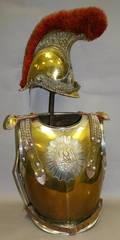 090241 EUROPEAN BRASS BREAST PLATE  HELMET