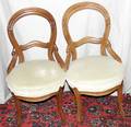 090230 VICTORIAN WALNUT BALLOON BACK SIDE CHAIRS