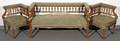 082176 ANTIQUE MAHOGANY PARLOR SET 3 PCS