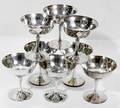 081275 DELBERTI ITALIAN SILVERPLATE CHAMPAGNE GOBLETS