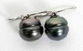 080277 TAHITIAN RAINBOW SSEA PEARL  GOLD EARRINGS