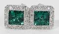 072221 200 CT CHATHAM EMERALD  DIAMOND EARRINGS