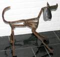 072186 CONTEMP HANDWROUGHT IRON SCULPTURE OF A DOG
