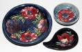 MOORCROFT POTTERY DISHES THREE