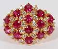 290CT NATURAL RUBY  050CT DIAMOND RING