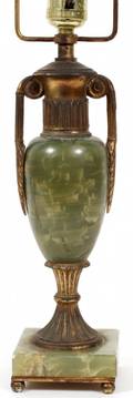 ANTIQUE SINGLELIGHT ONYX TABLE LAMP