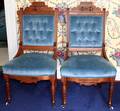 082235 EASTLAKE CARVED WALNUT SIDE CHAIRS C1890