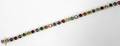 082208 DIAMOND SAPPHIRE RUBY  EMERALD BRACELET