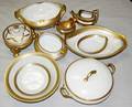 080311 PORCELAIN W FIRED GOLD BOWL CONDIMENT DISHES