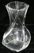 072250 BACCARAT CRYSTAL SWIRLFORM VASE H 8