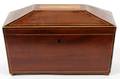 ENGLISH MAHOGANY TEA CADDY 19TH C