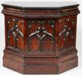 GOTHIC REVIVAL MAHOGANY HAND CARVED LECTERN C 1880